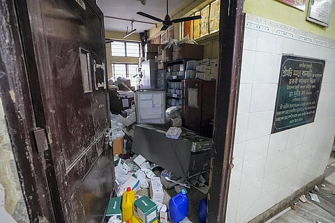 Kolkata doctor murder case: View of store room of the RG Kar Medical College and Hospital after being vandalised by miscreants